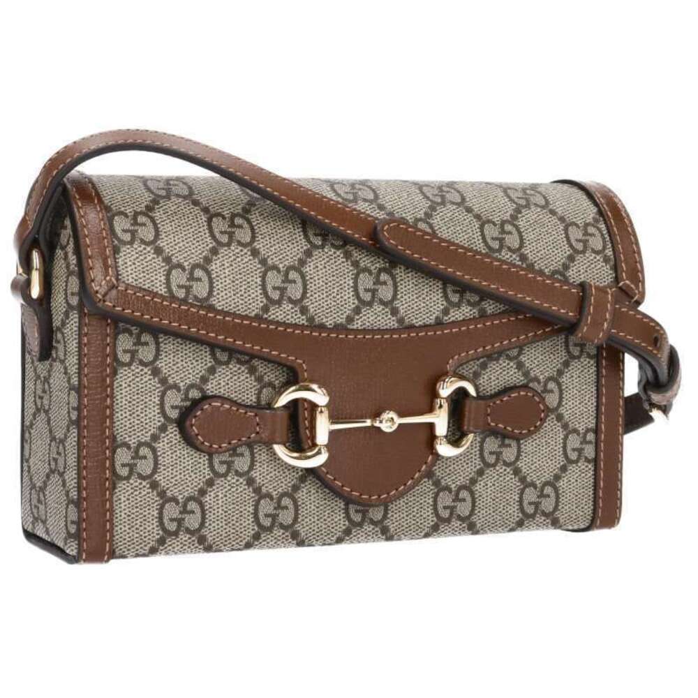 Gucci Horsebit Bag GG Shoulder Brown
